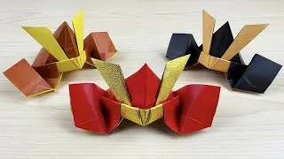 子供の日折り紙】金太郎とまさかりの折り方音声解説付き☆Origami